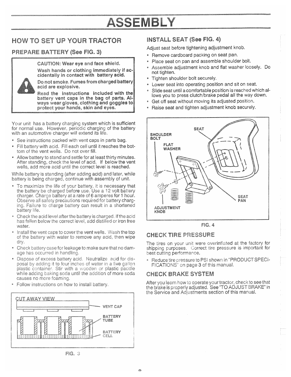 I ill, Assemb, How to set up your tractor | Poulan XC1182B User Manual | Page 8 / 32