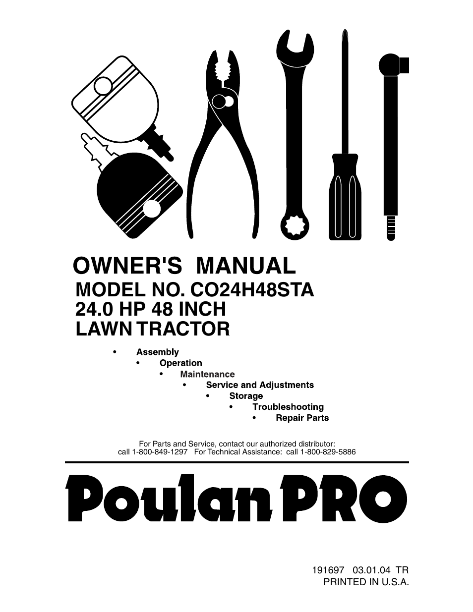 Poulan 191697 User Manual | 35 pages