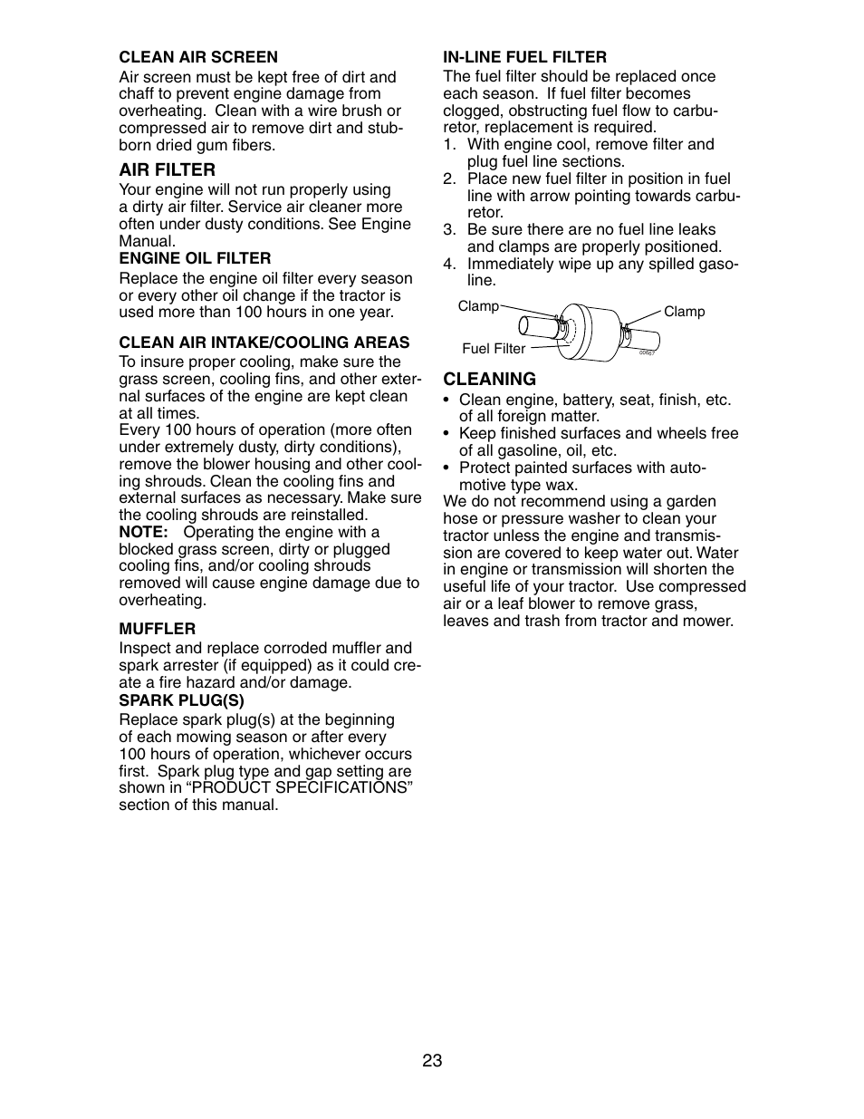 Poulan 191697 User Manual | Page 23 / 35
