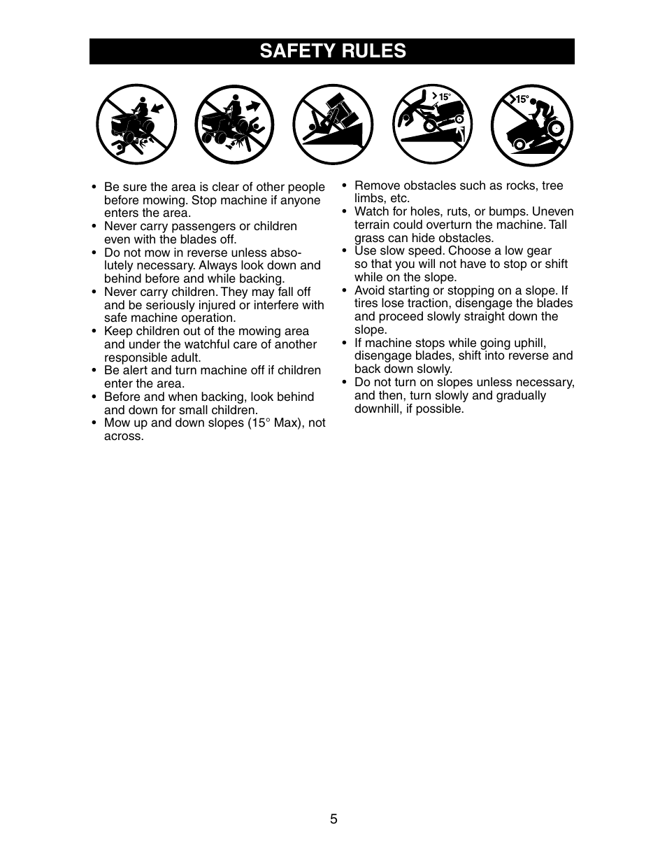 Safety rules | Poulan 191697 User Manual | Page 5 / 35