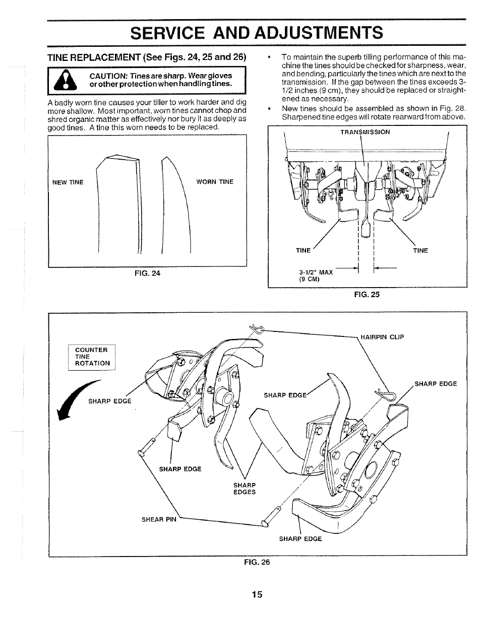 Service and adjustments | Poulan 175668 User Manual | Page 15 / 28