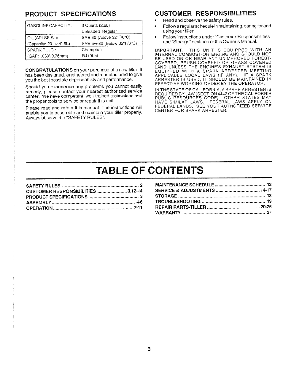 Poulan 175668 User Manual | Page 3 / 28