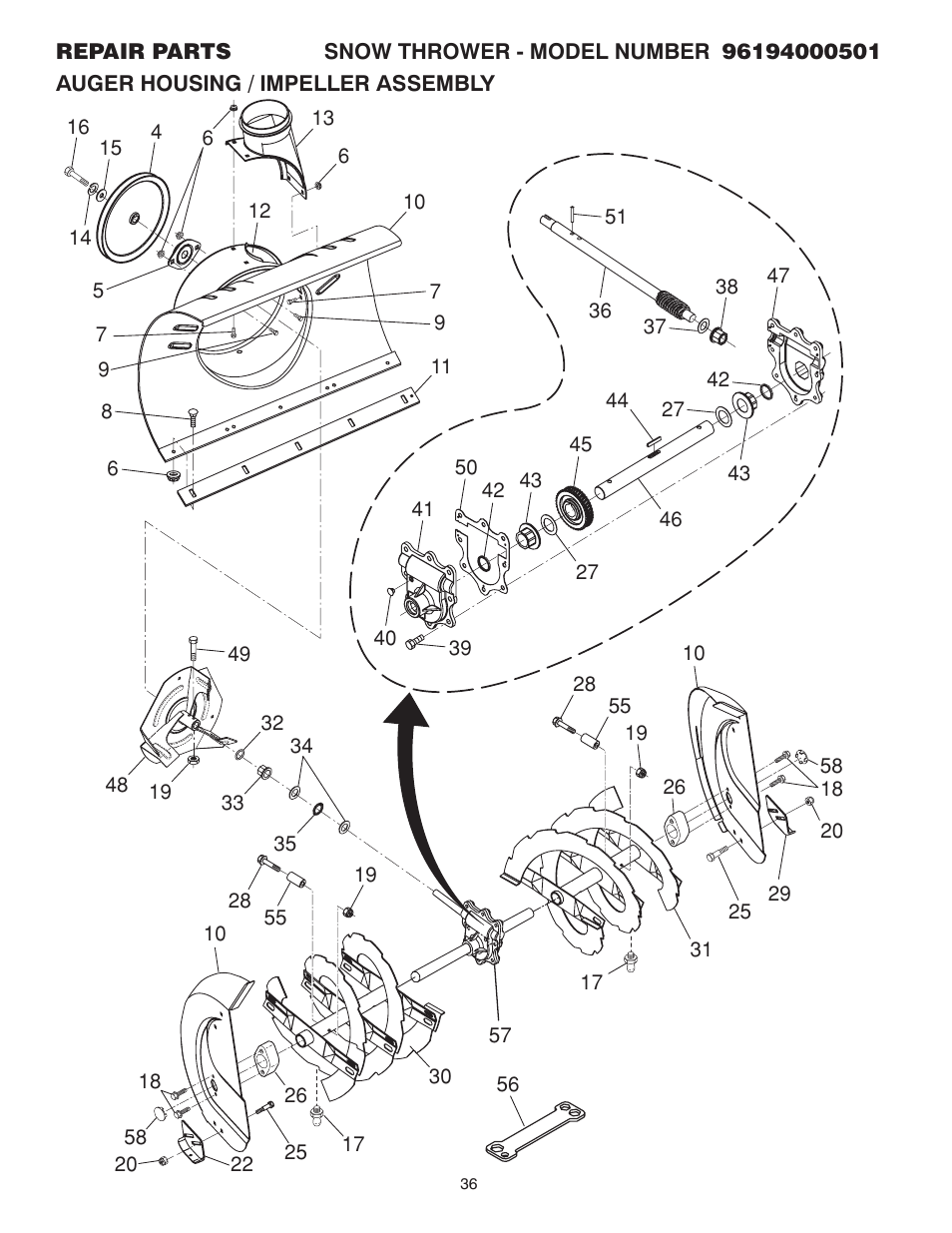 Poulan 96194000501 User Manual | Page 36 / 48