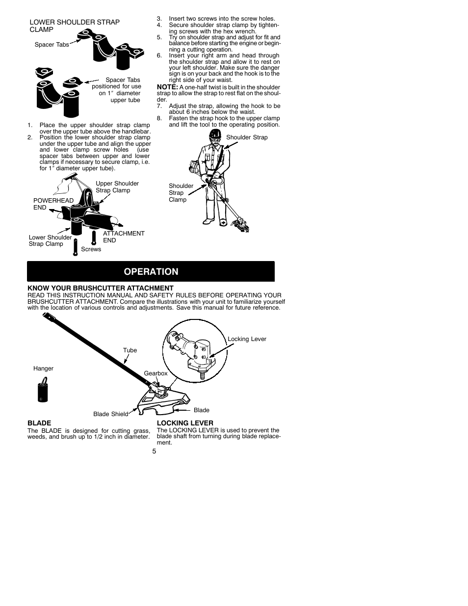 Operation | Poulan 530088058 User Manual | Page 5 / 9
