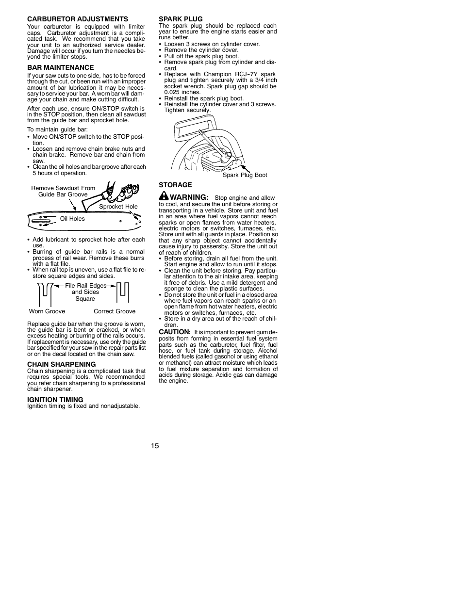 Poulan 2750 User Manual | Page 15 / 18