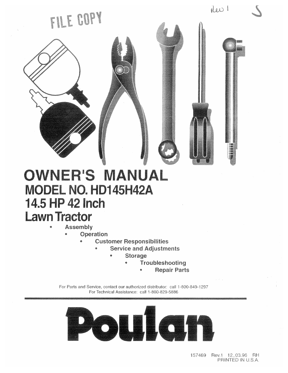 Poulan 157469 User Manual | 52 pages