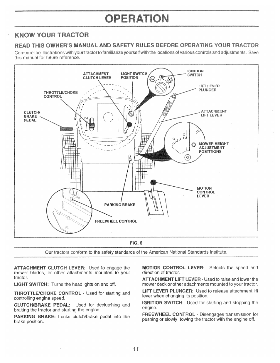Know your tractor, Know your tractor m | Poulan 157469 User Manual | Page 11 / 52