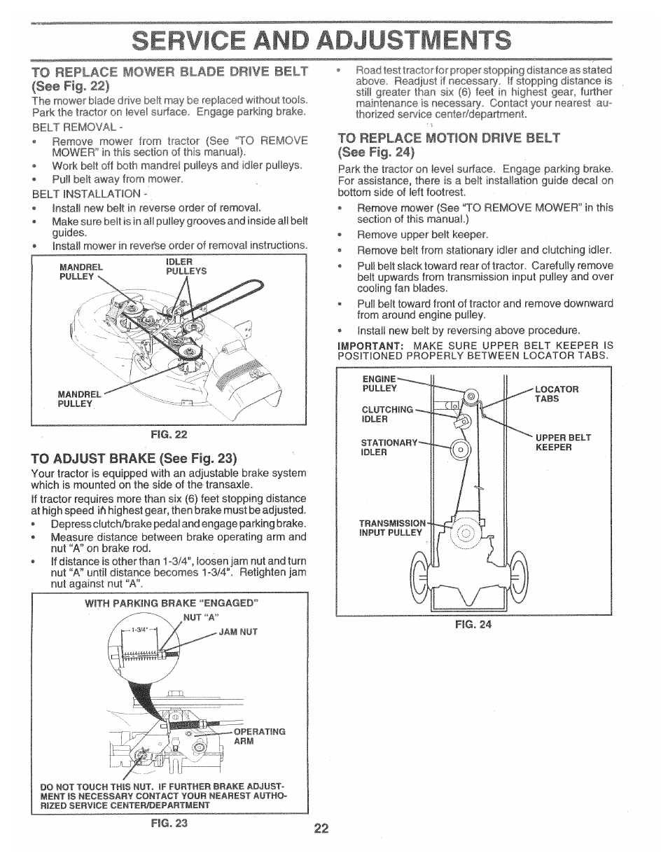 Replace mower blade drive belt | Poulan 157469 User Manual | Page 22 / 52