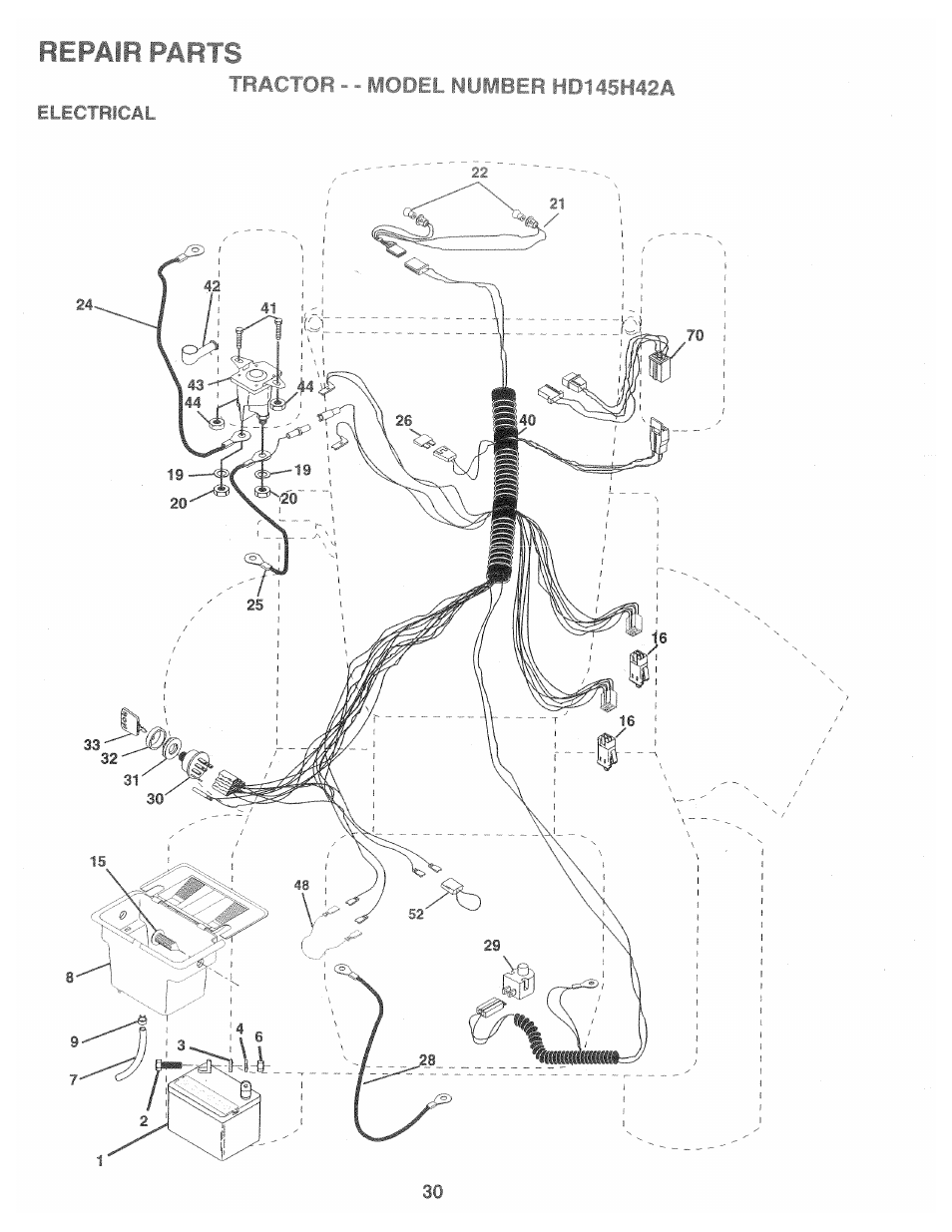 Repair parts | Poulan 157469 User Manual | Page 30 / 52