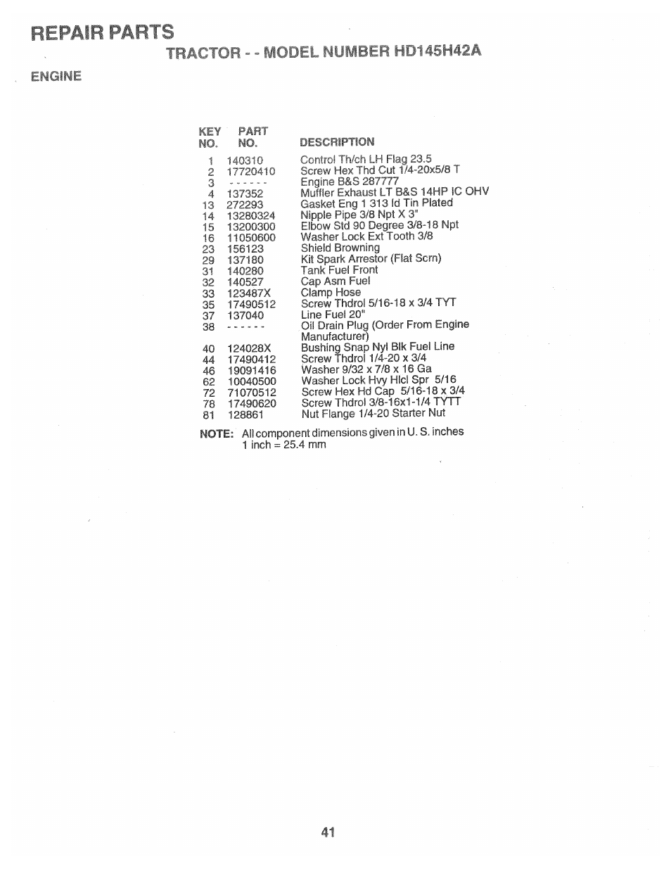 Engine, Model num-ii | Poulan 157469 User Manual | Page 41 / 52