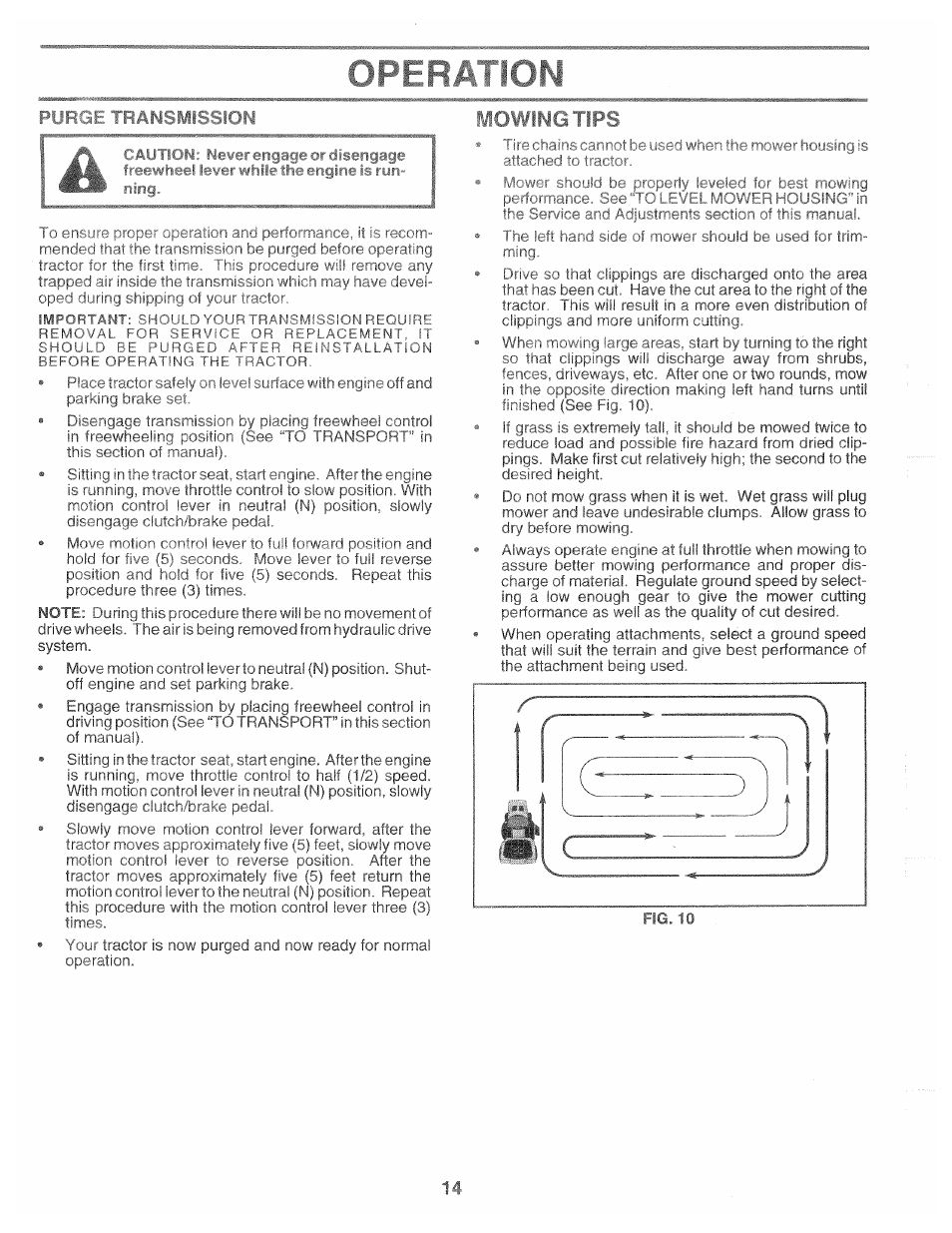 Ransmií, Lo ihhw pi7,t, L i ' í y i h | Mowing tips | Poulan 161491 User Manual | Page 14 / 52