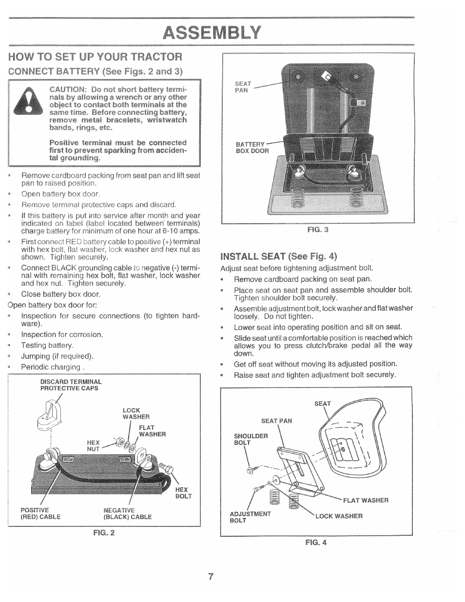 How to set up your tractor, Assembly | Poulan 161491 User Manual | Page 7 / 52