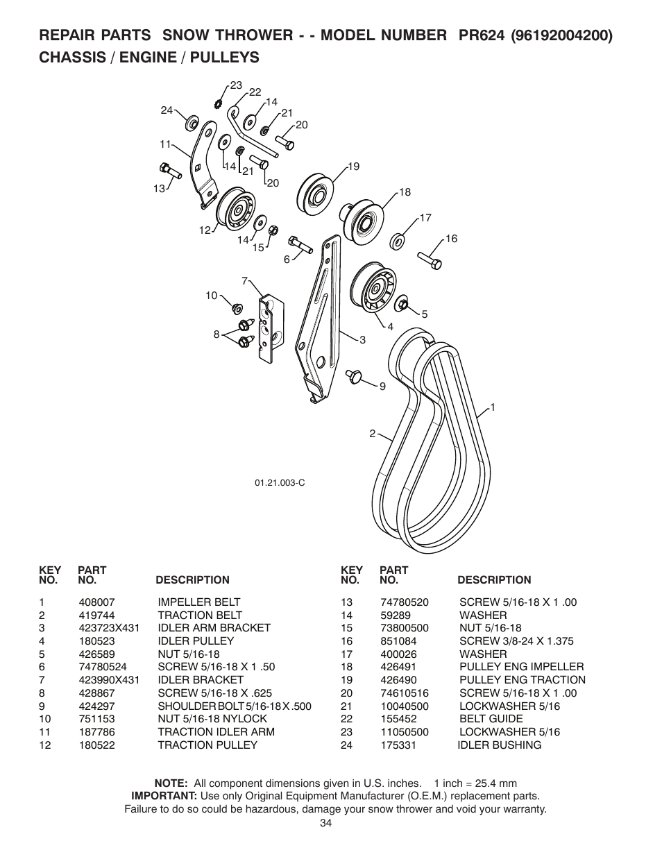 Poulan 96192004200 User Manual | Page 34 / 40
