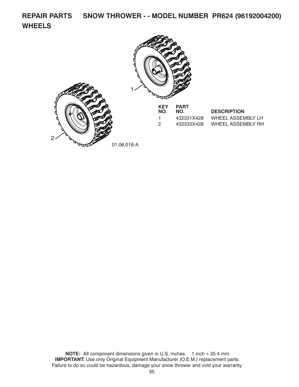 Wheels | Poulan 96192004200 User Manual | Page 35 / 40