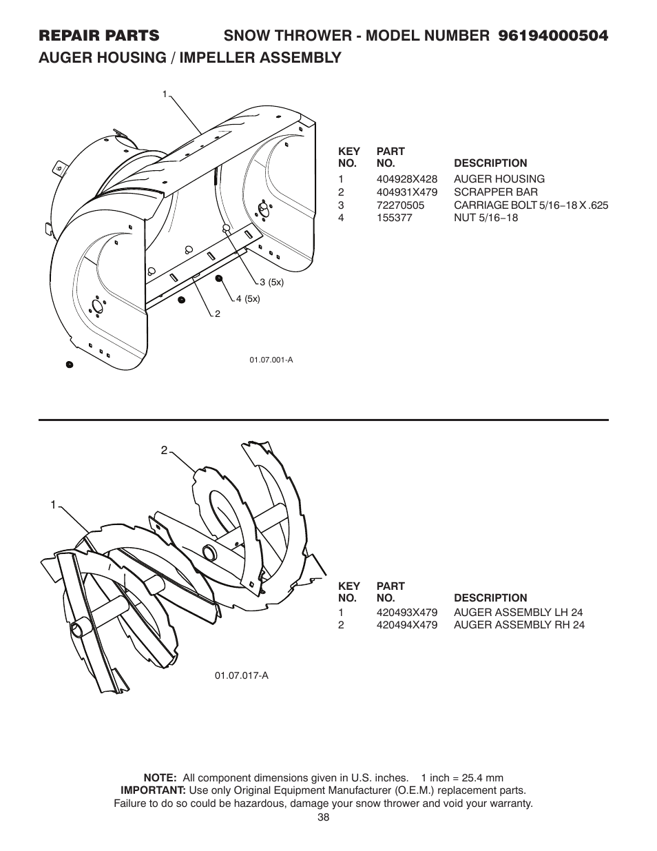 Poulan 96194000504 User Manual | Page 38 / 56