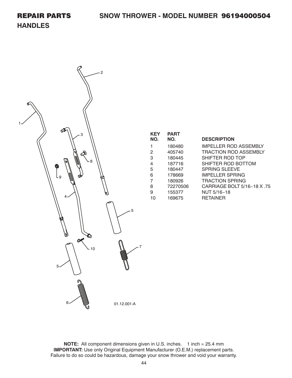 Poulan 96194000504 User Manual | Page 44 / 56