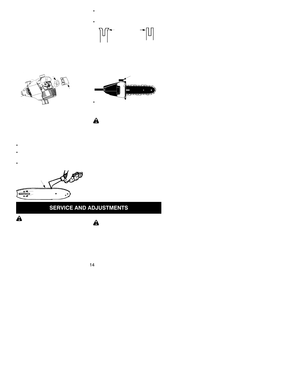 Service and adjustments | Poulan PP446 User Manual | Page 14 / 19