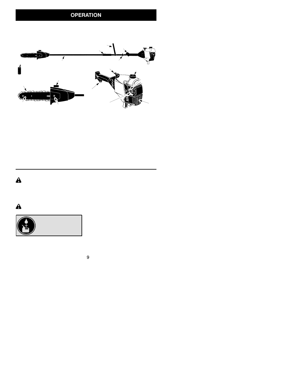 Operation | Poulan PP446 User Manual | Page 9 / 19