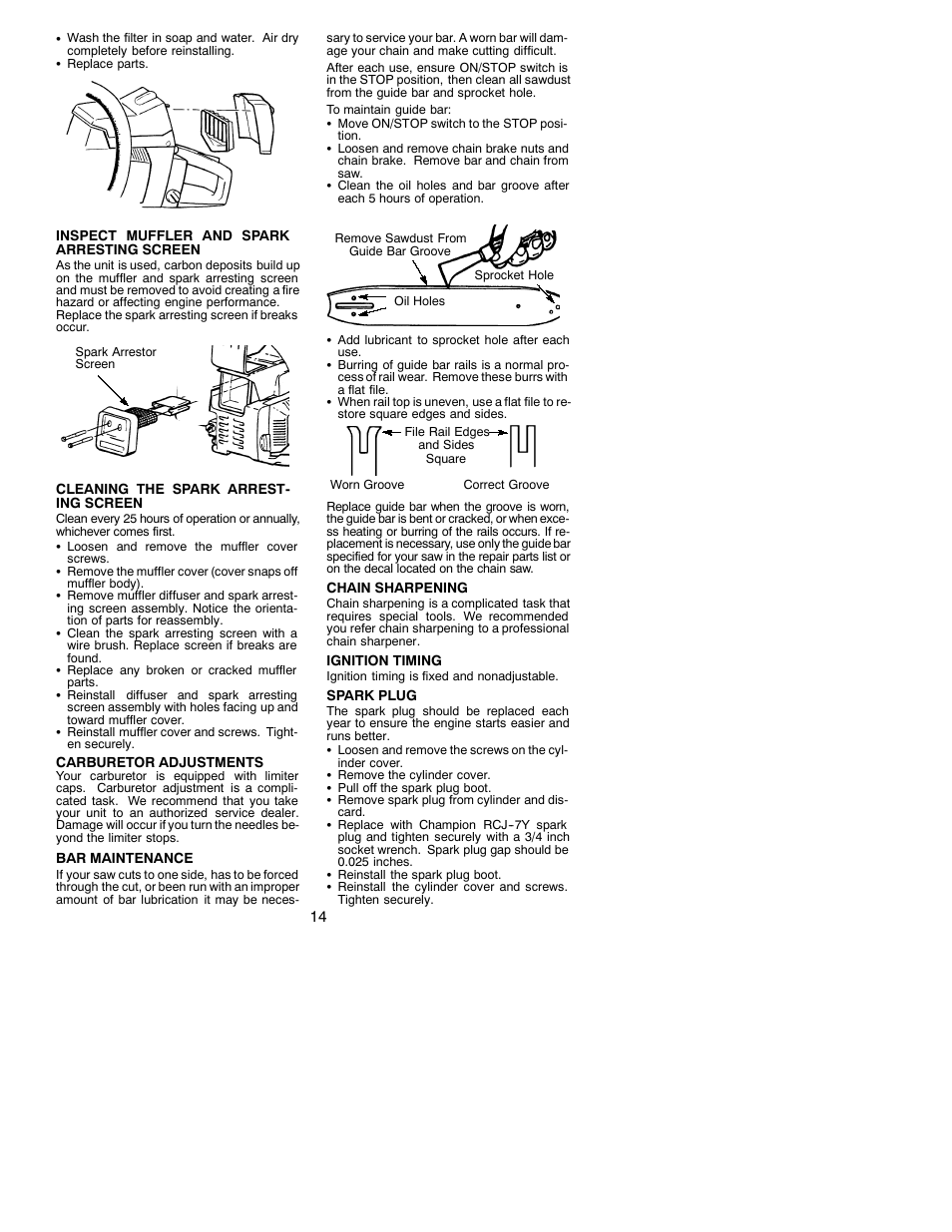 Poulan 3750 User Manual | Page 14 / 17