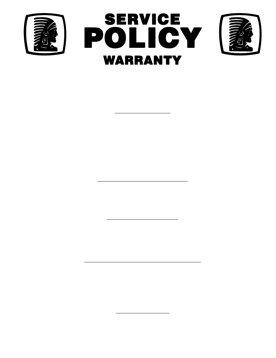 Policy, Ser service vice vice vice vice, Wwarranty arranty arranty arranty arranty | Poulan 175682 User Manual | Page 46 / 48
