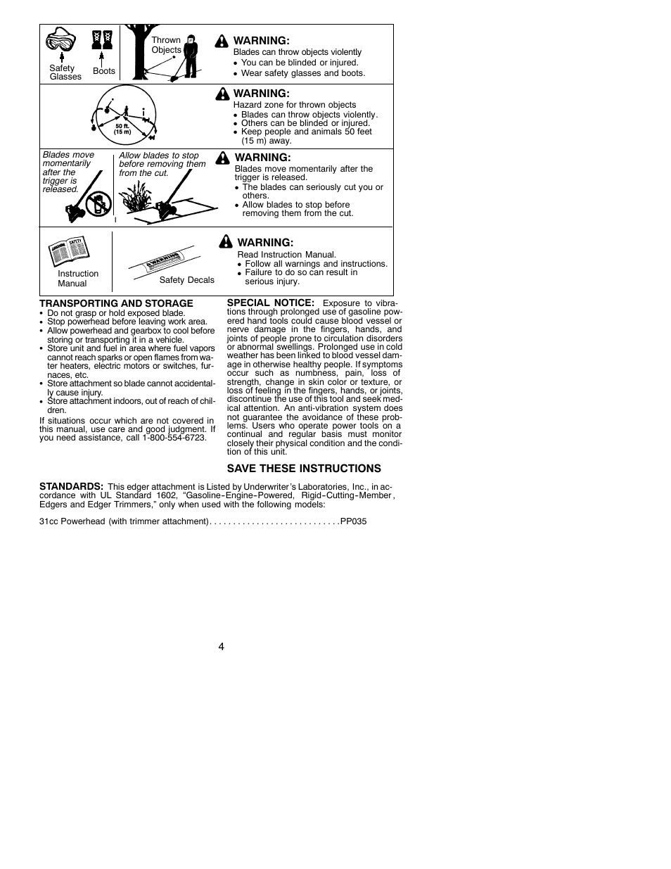 Poulan Pro PP1000E User Manual | Page 4 / 9