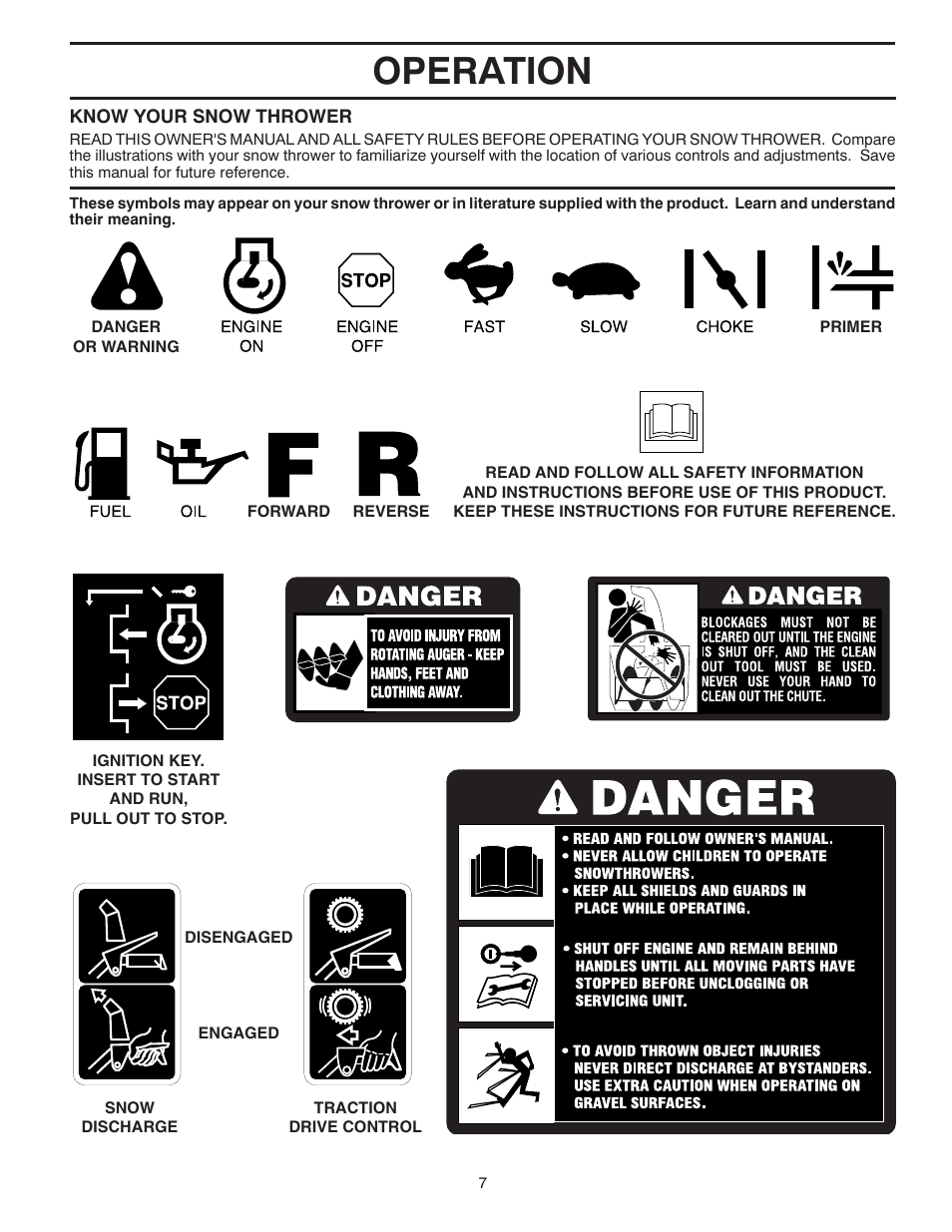 Operation | Poulan 424549 User Manual | Page 7 / 40