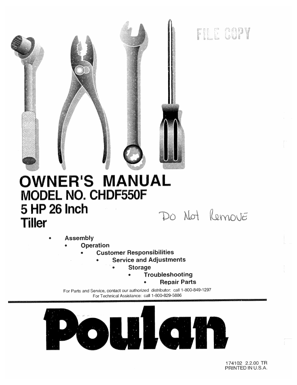 Poulan 174102 User Manual | 24 pages