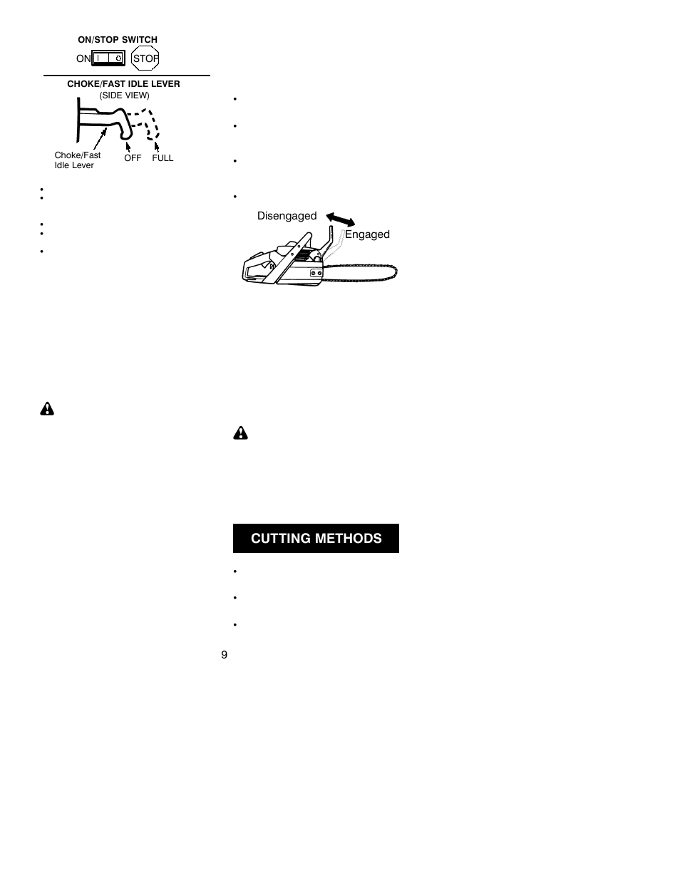 Cutting methods | Poulan 530088886 User Manual | Page 9 / 16