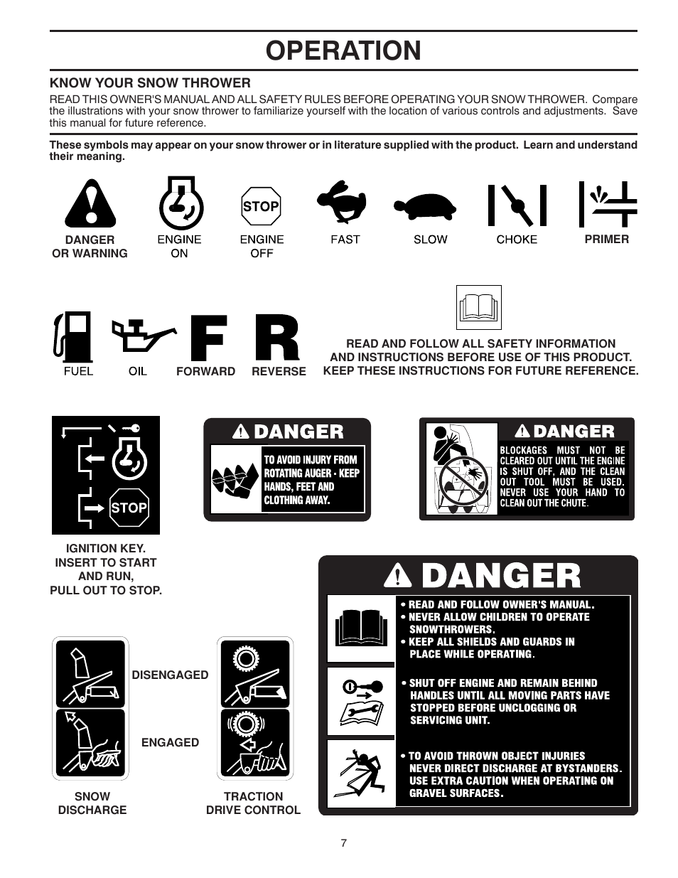 Operation | Poulan 416833 User Manual | Page 7 / 32