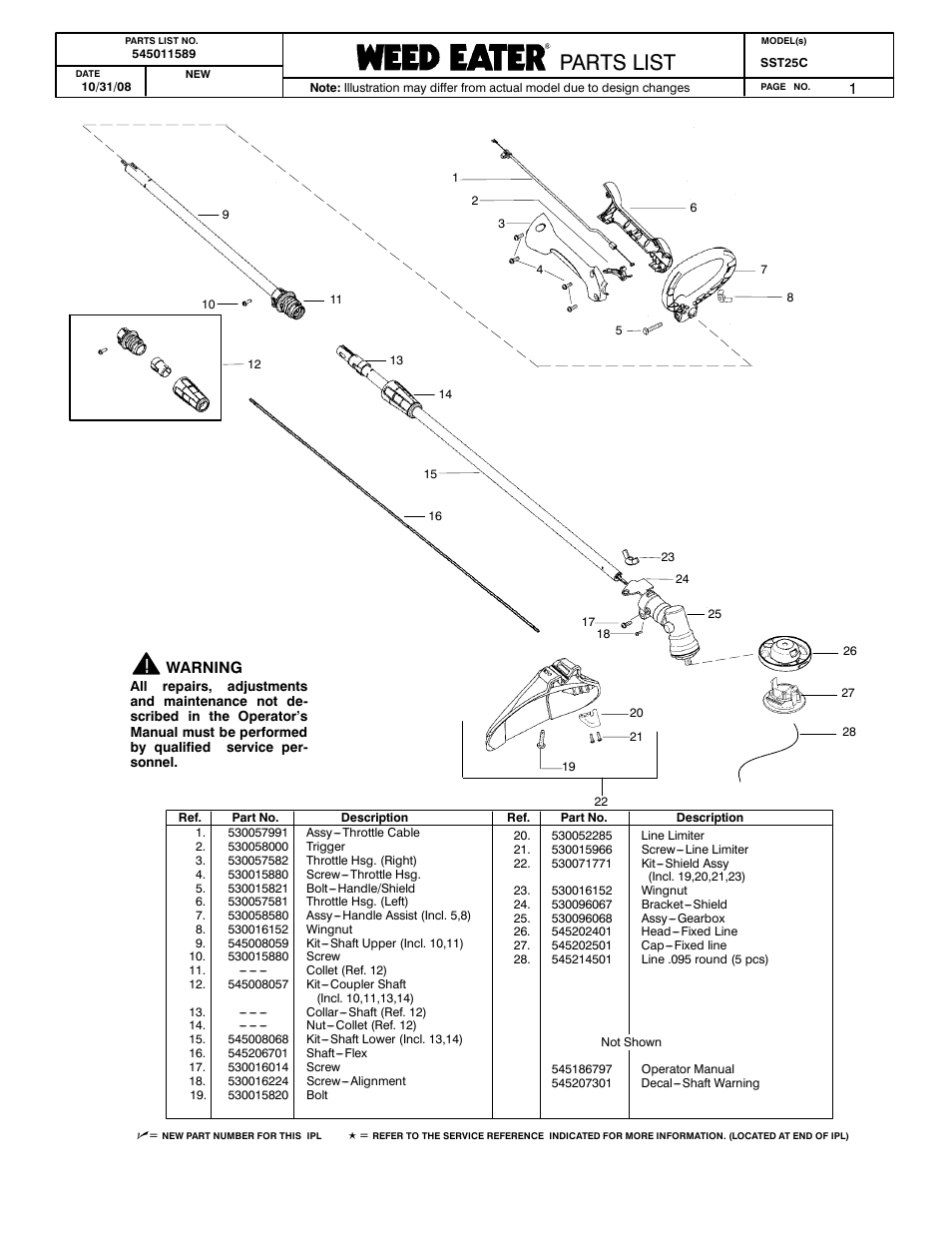 Poulan 545011589 User Manual | 2 pages