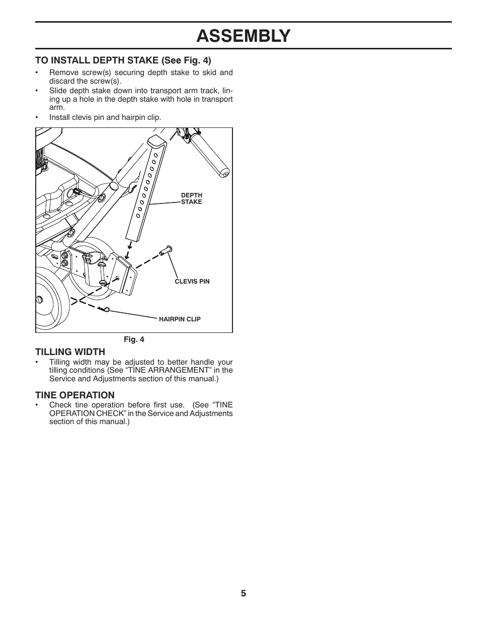 Assembly | Poulan 433552 User Manual | Page 5 / 17