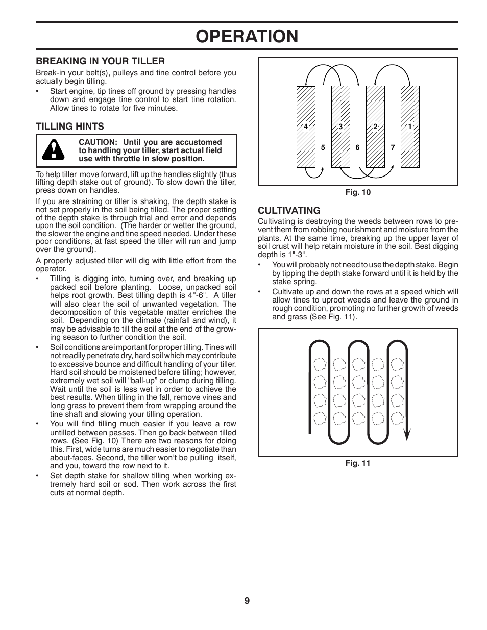 Operation | Poulan 433552 User Manual | Page 9 / 17