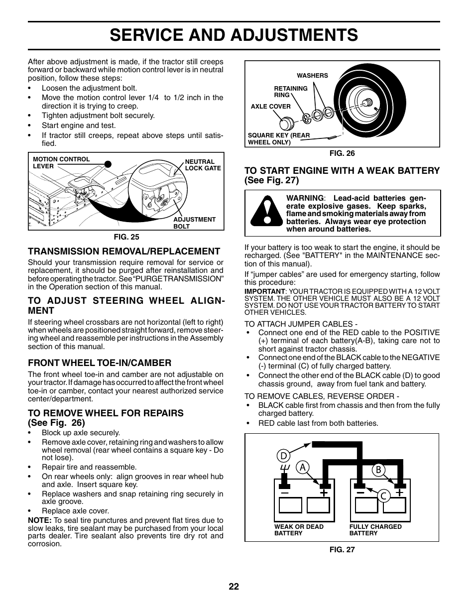 Service and adjustments | Poulan 194831 User Manual | Page 22 / 30