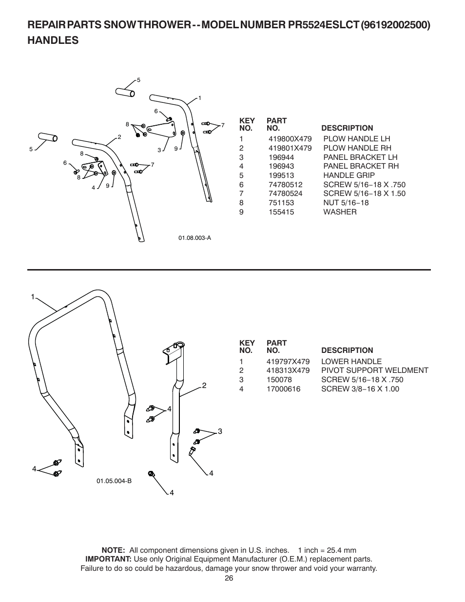 Poulan 424003 User Manual | Page 26 / 40
