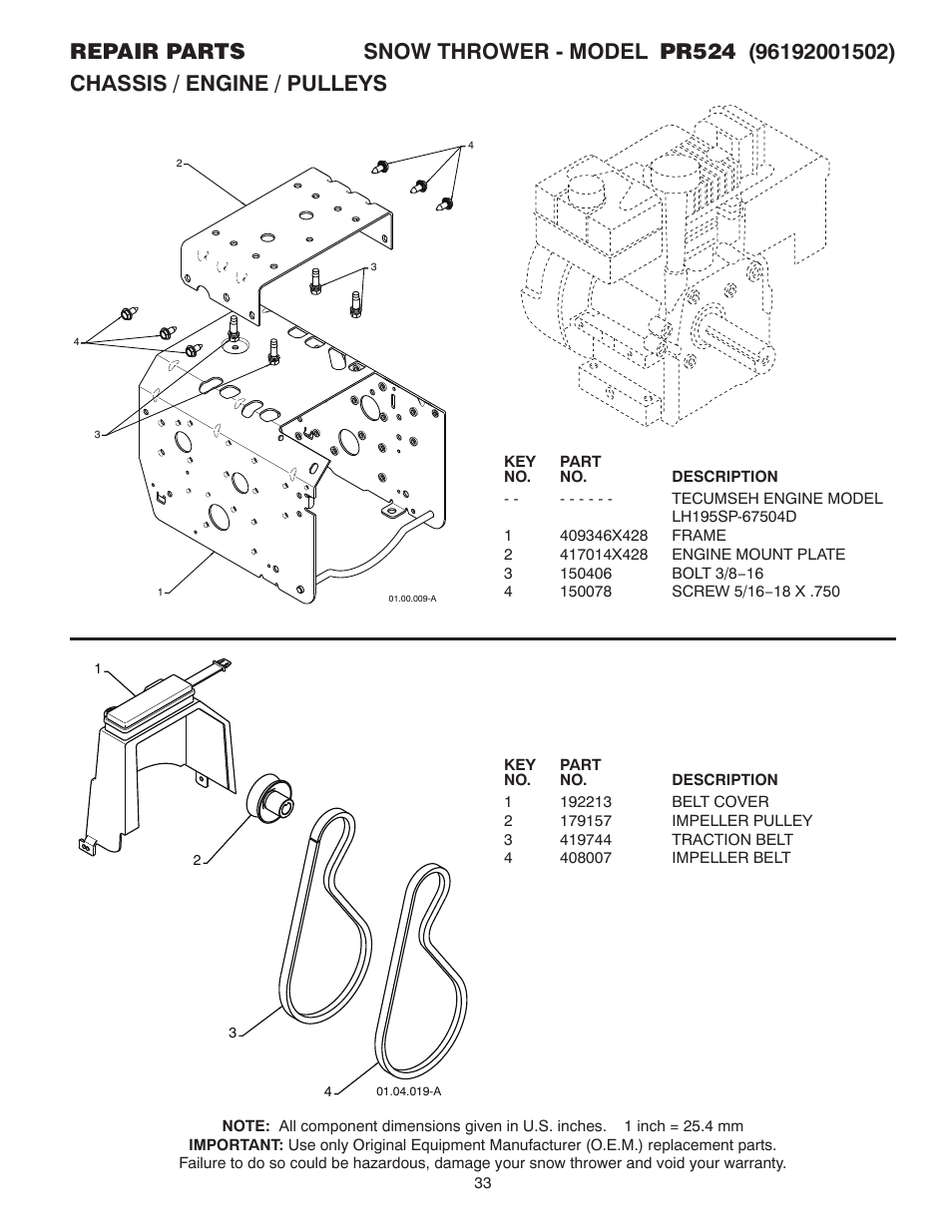 Poulan 421104 User Manual | Page 33 / 36