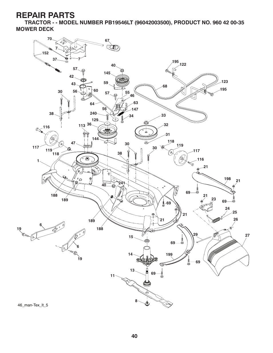 Repair parts | Poulan 411229 User Manual | Page 40 / 44