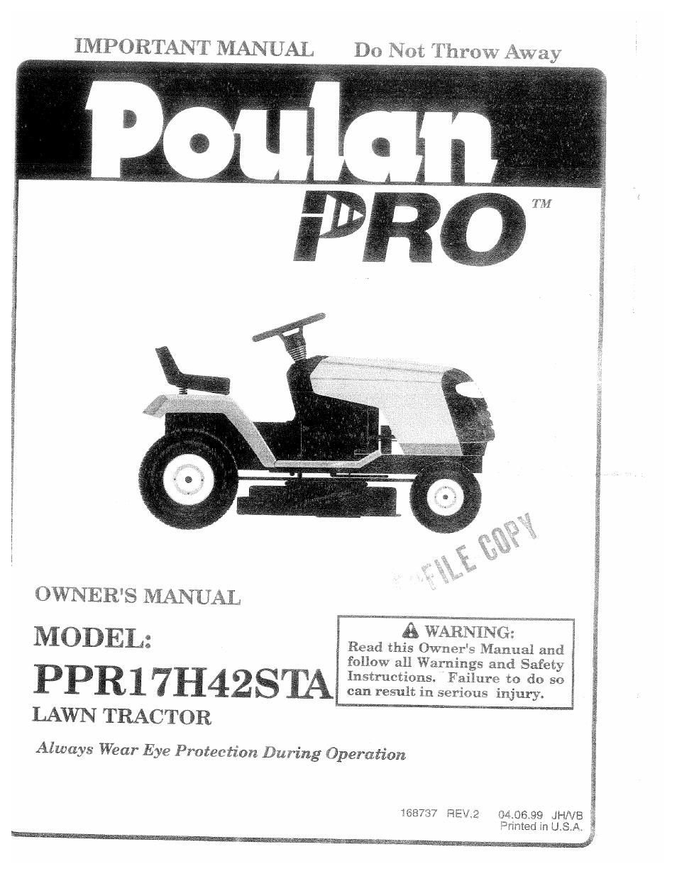 Poulan 168737 User Manual | 48 pages