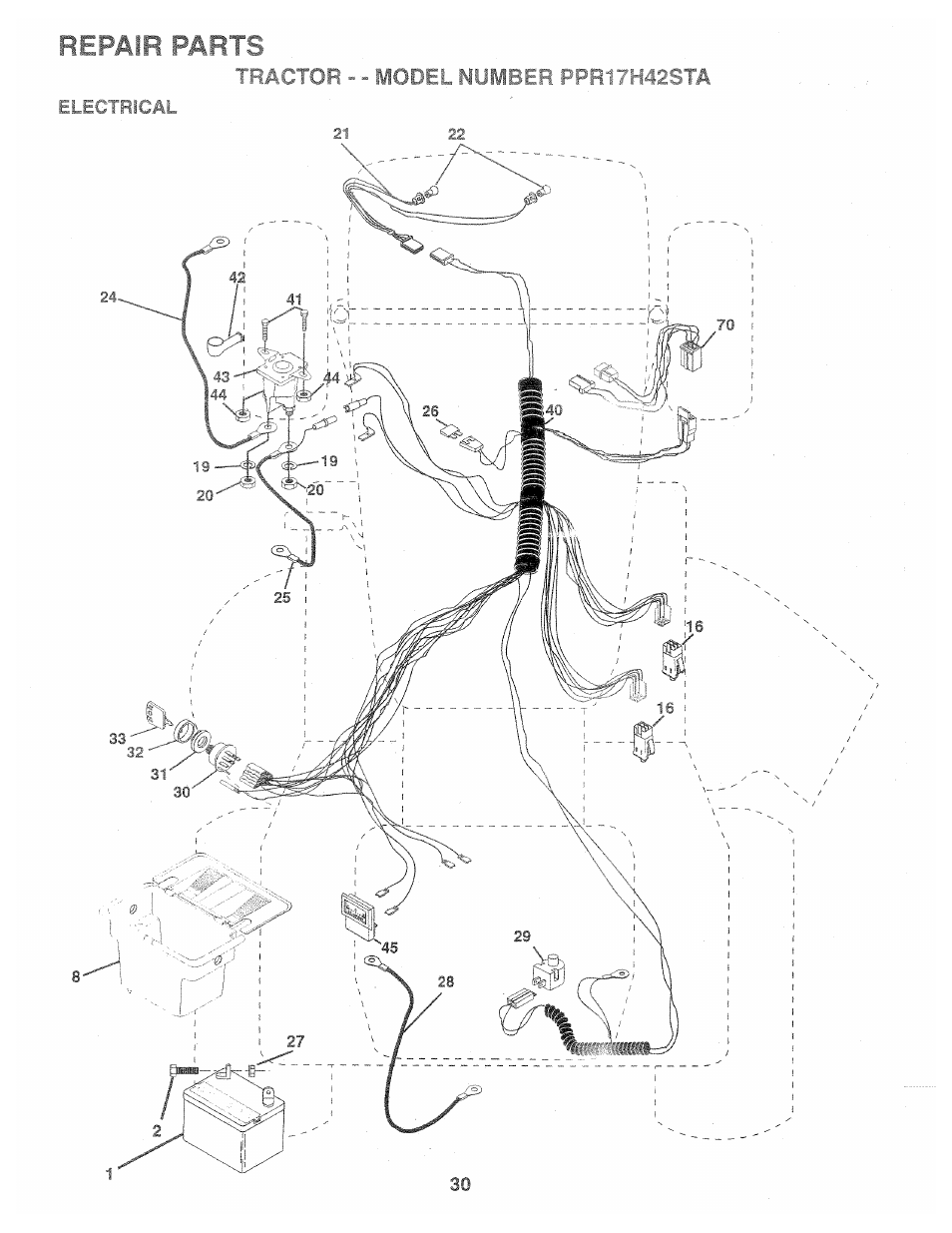 Repair part | Poulan 168737 User Manual | Page 30 / 48
