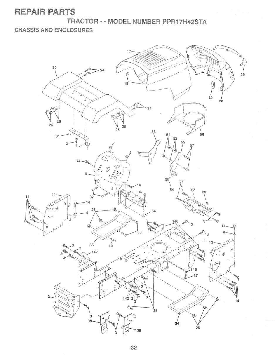 Chassis änd enclosures | Poulan 168737 User Manual | Page 32 / 48