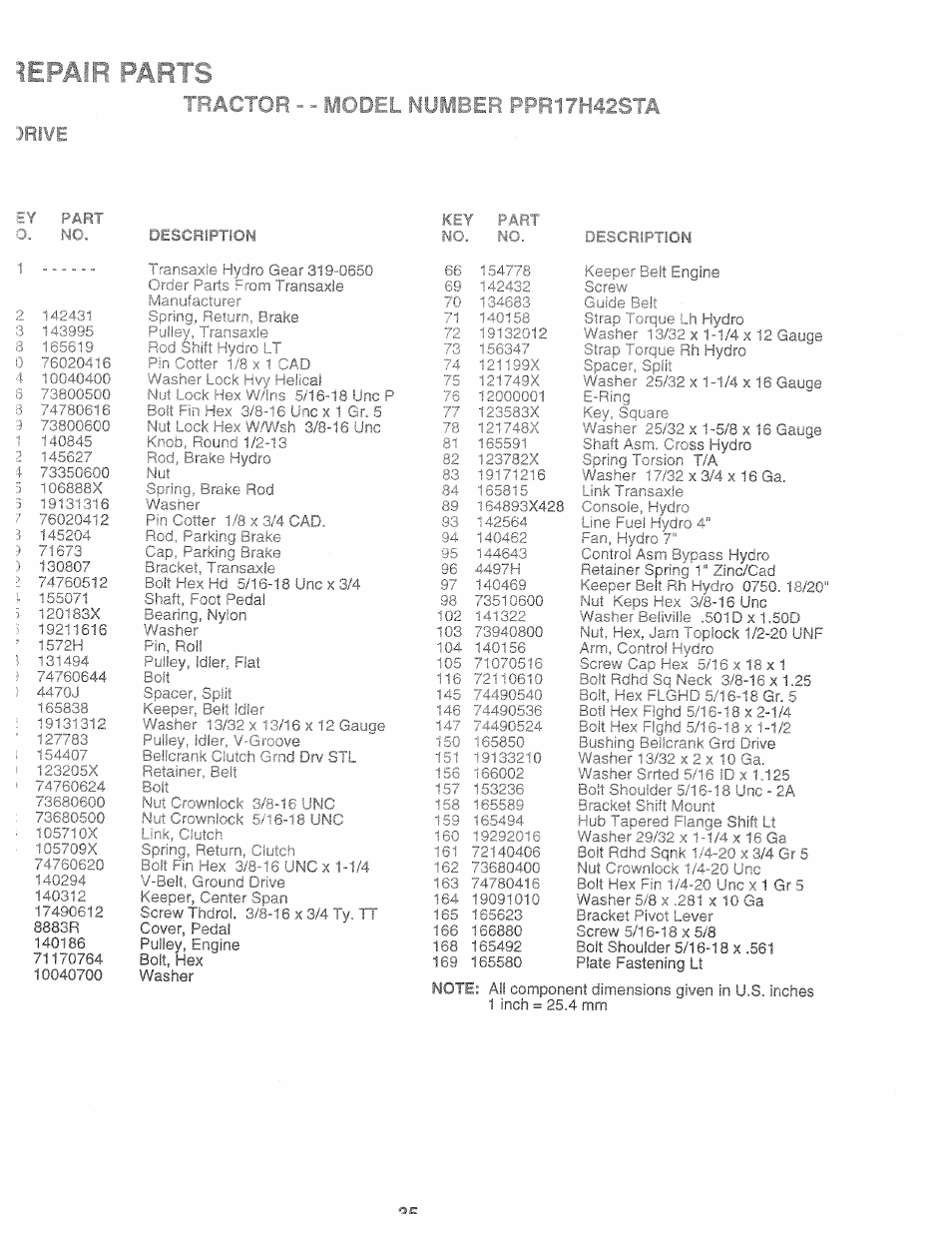 R:: r ' .i42sta, Rive, Lepair parts | Poulan 168737 User Manual | Page 35 / 48
