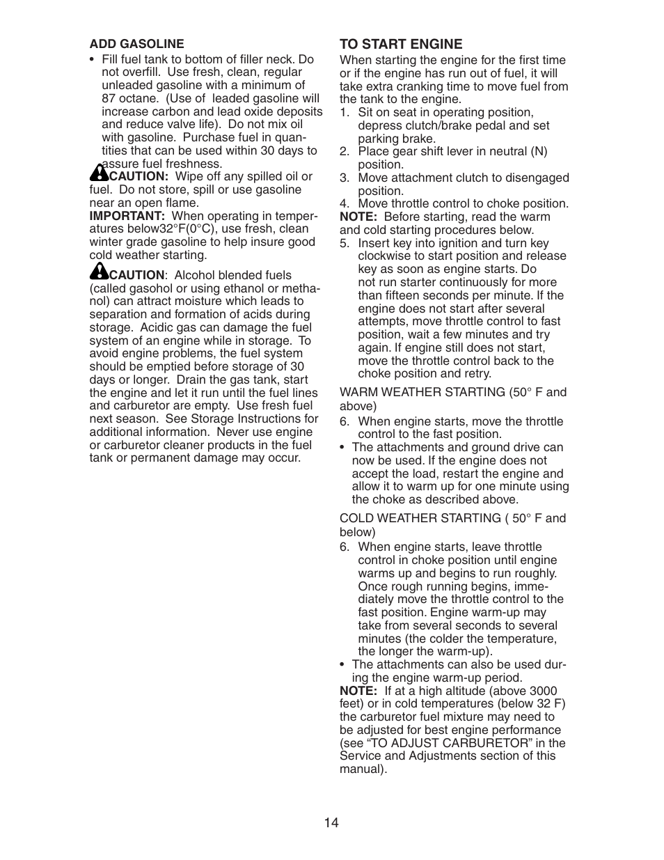 Poulan 271491 User Manual | Page 14 / 31