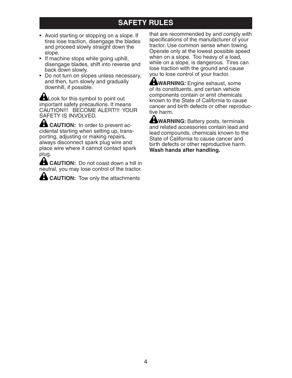 Safety rules | Poulan 271491 User Manual | Page 4 / 31
