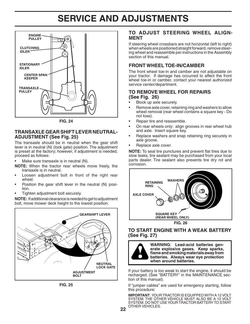 Service and adjustments | Poulan 184564 User Manual | Page 22 / 48