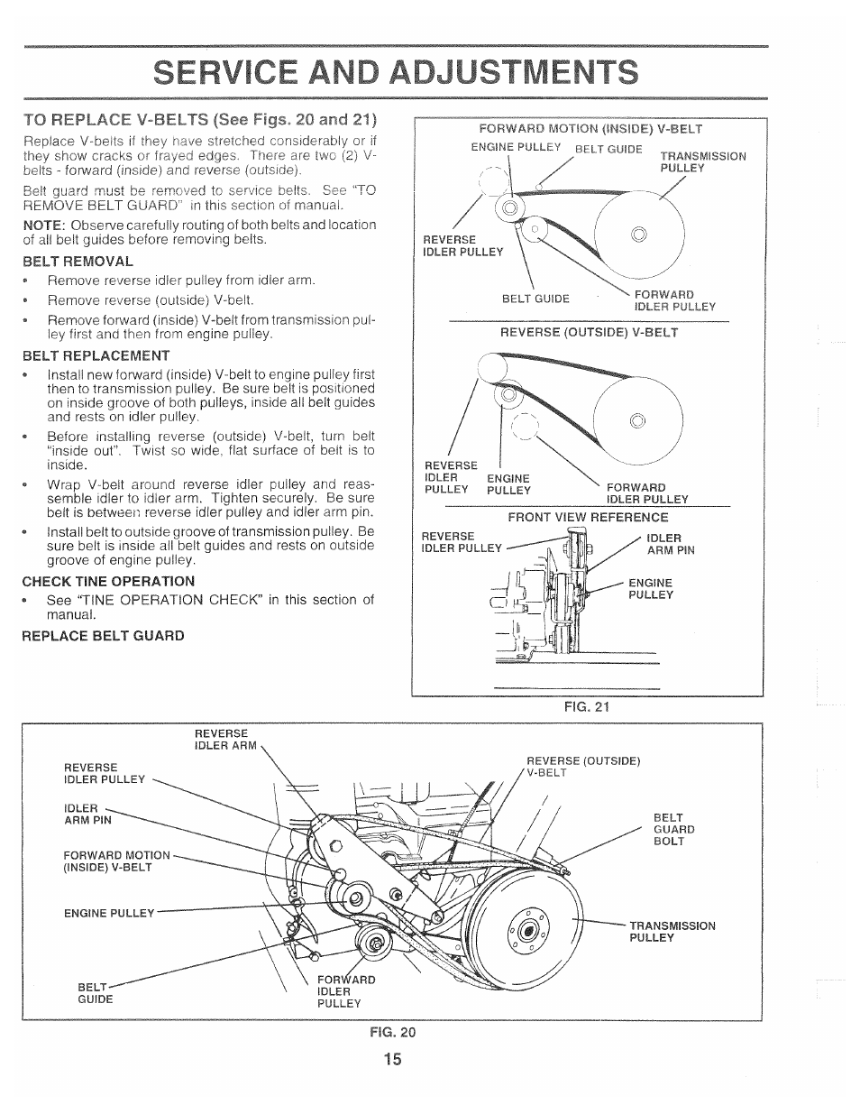 Service and adjustments | Poulan 163760 User Manual | Page 15 / 24