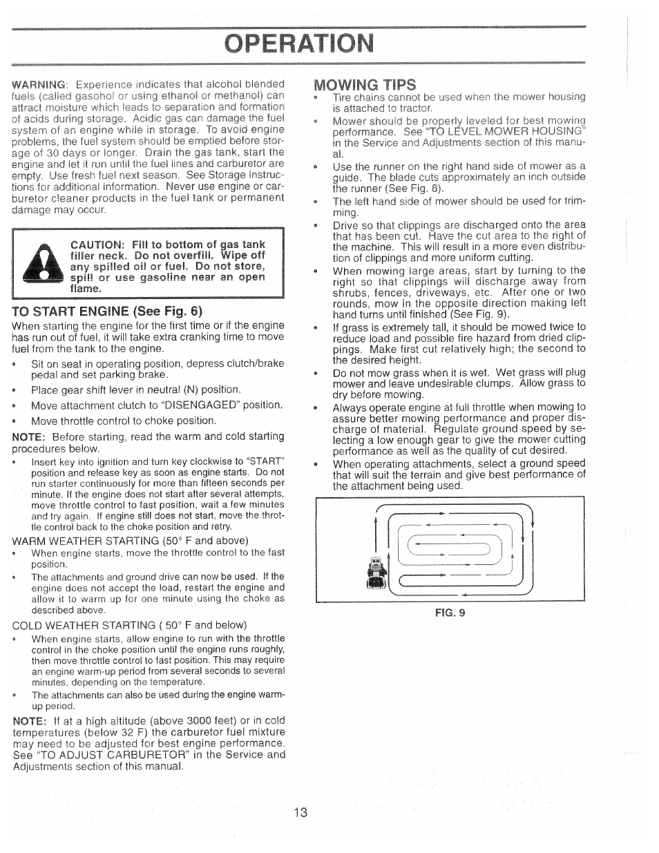 Operation | Poulan 169087 User Manual | Page 13 / 40