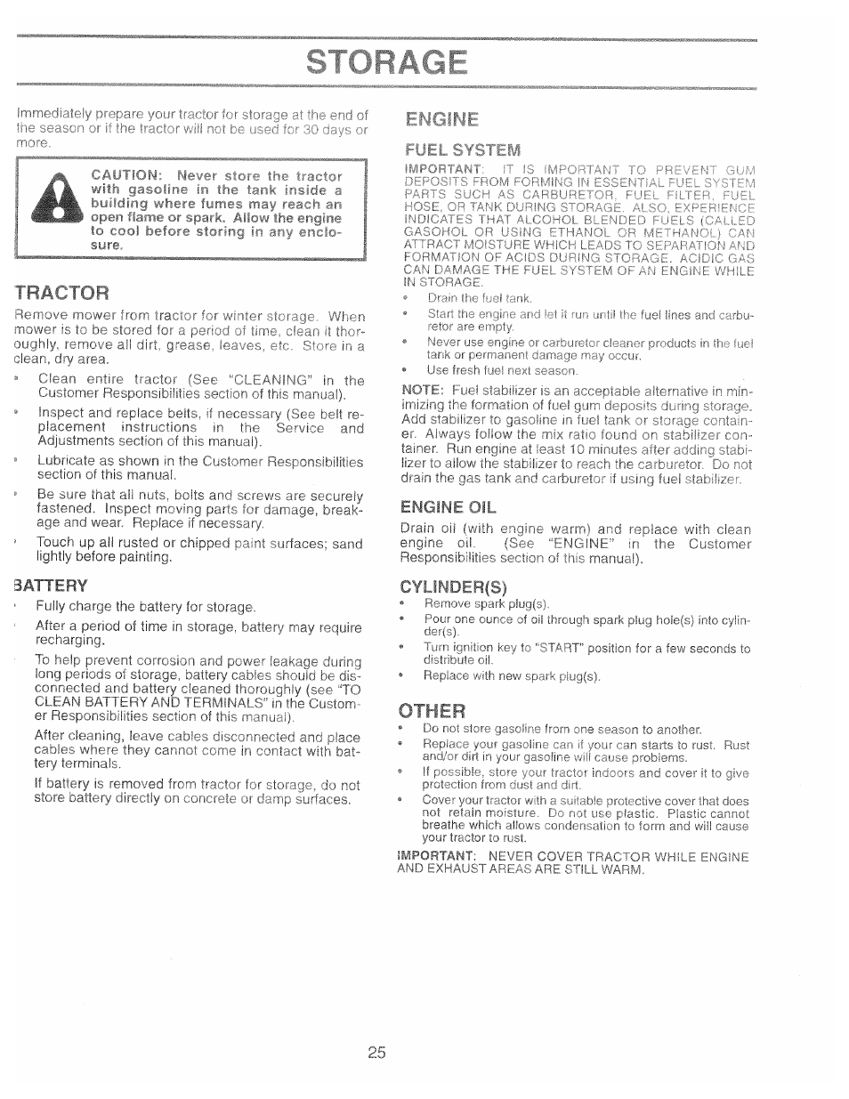 Tractor, Othfif, 3attery | Cyr iflolribi | Poulan 169087 User Manual | Page 25 / 40