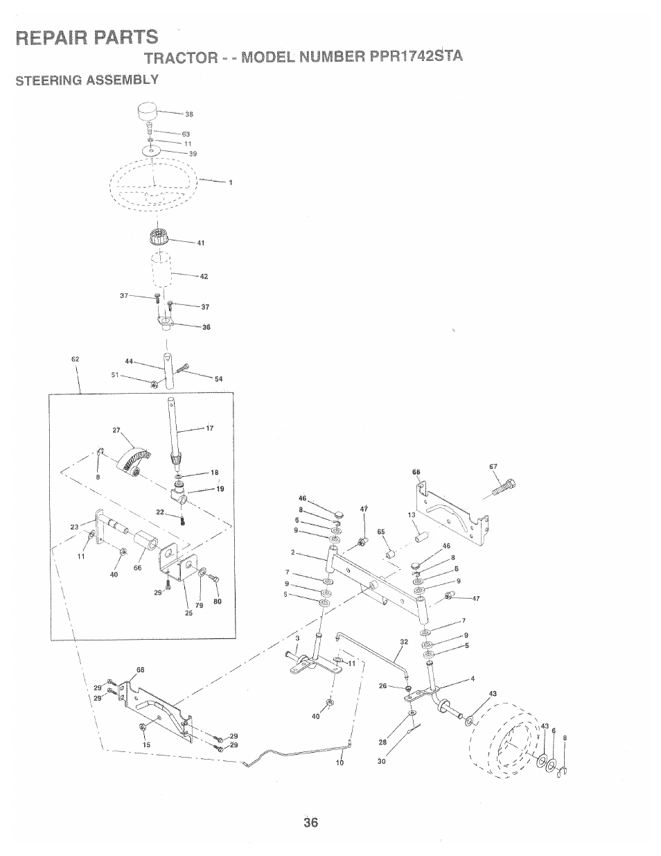 Repair par | Poulan 169087 User Manual | Page 36 / 40