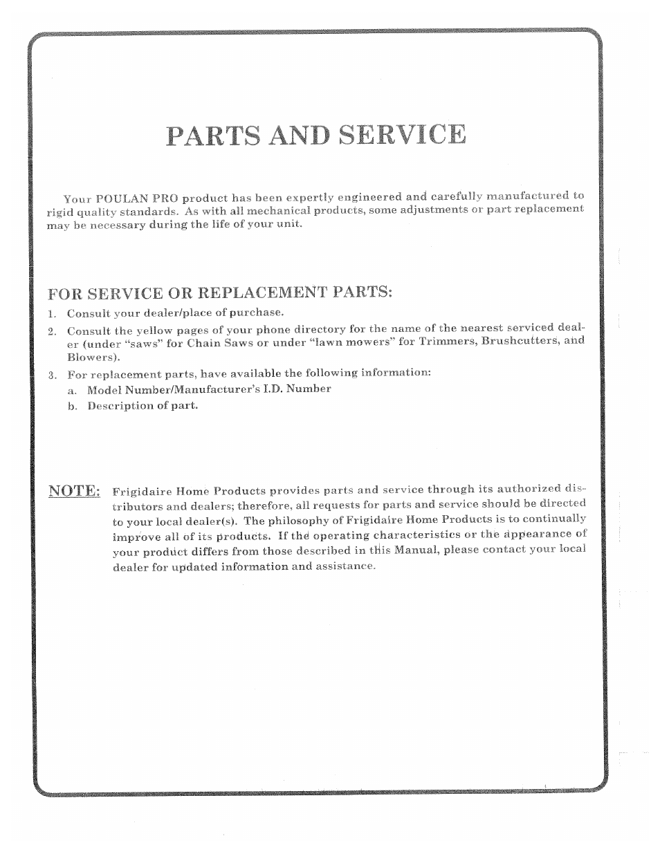 Tement parts | Poulan 169087 User Manual | Page 40 / 40