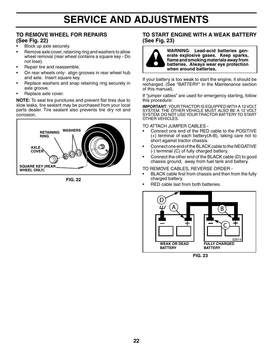Service and adjustments | Poulan 191798 User Manual | Page 22 / 28