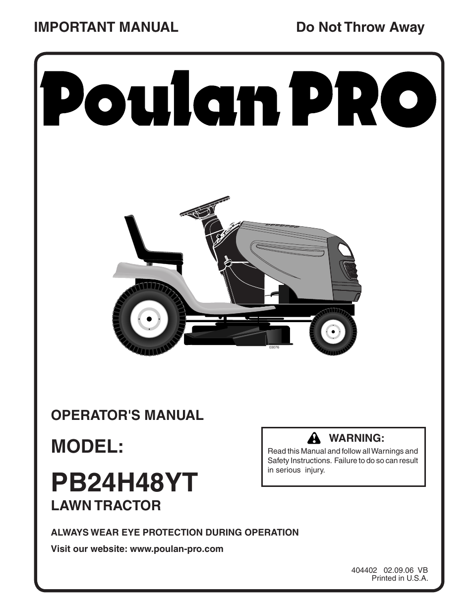 Poulan 404402 User Manual | 30 pages